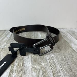 Diesel Mens Leather Belt 36 inches 90 cm Made in Italy Rugged Classic Y2K NWT